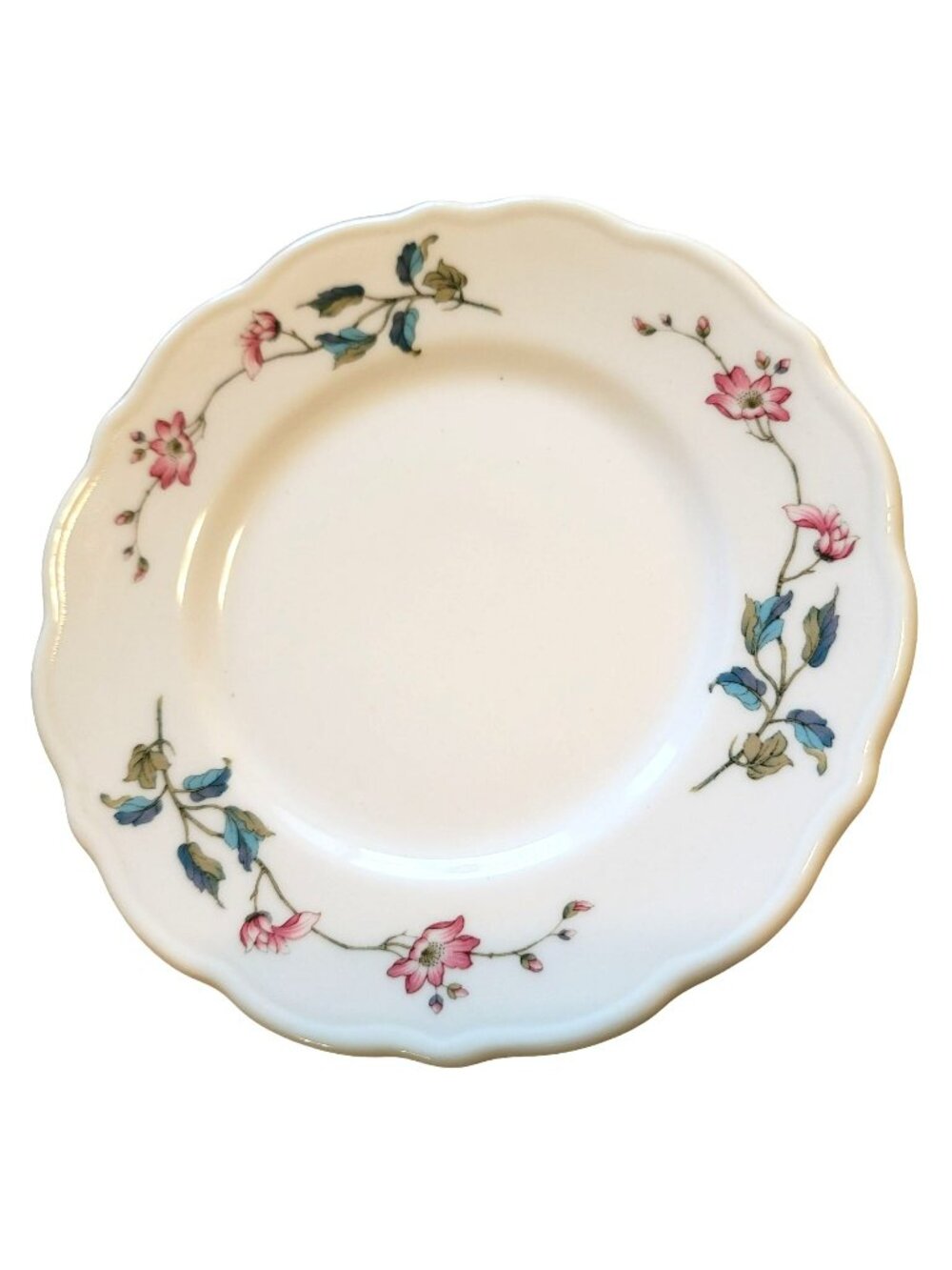 Summerdale Syracuse China Bread and Butter Salad Plate White Pink Floral Dh742